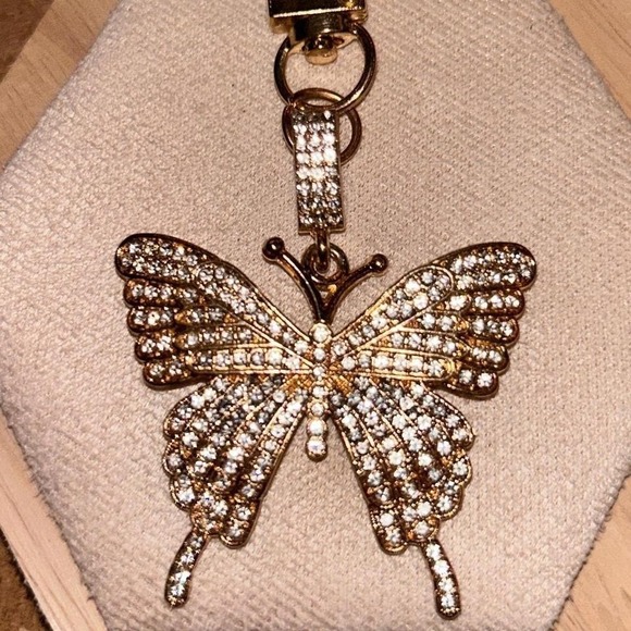 The Unbranded Brand Accessories - Gold tone butterfly purse charm keychain
